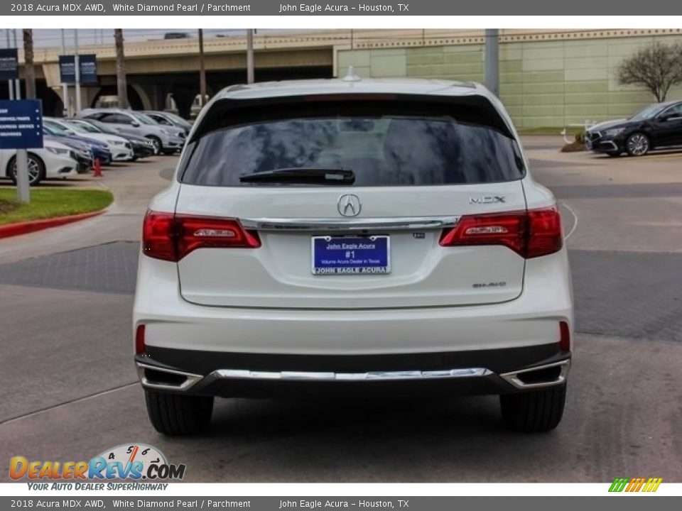 2018 Acura MDX AWD White Diamond Pearl / Parchment Photo #6