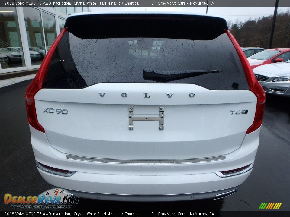 2018 Volvo XC90 T6 AWD Inscription Crystal White Pearl Metallic / Charcoal Photo #3