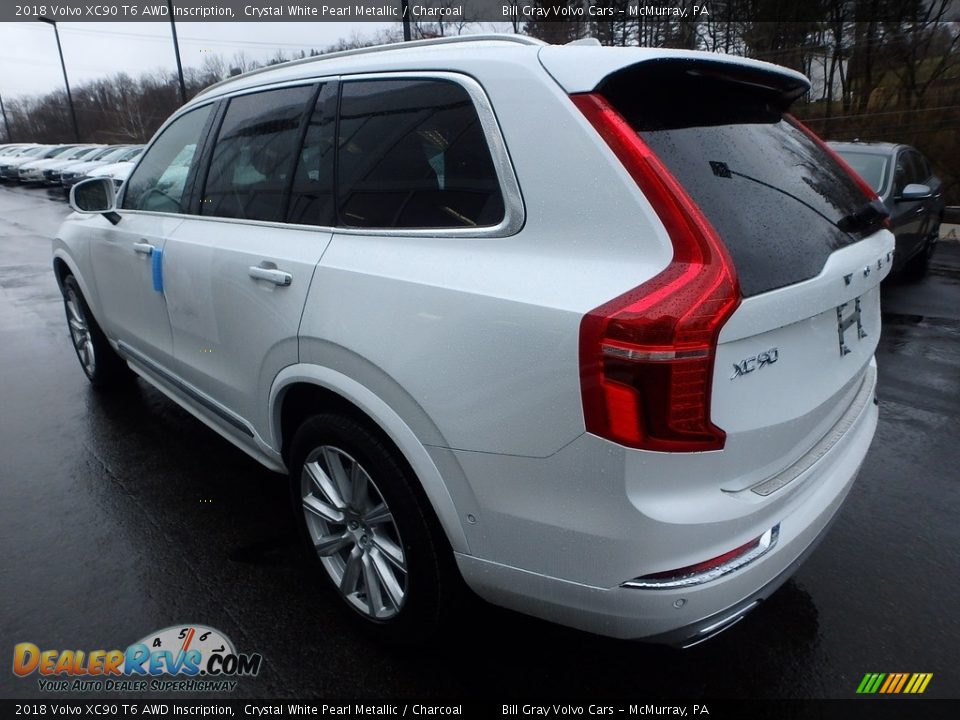 2018 Volvo XC90 T6 AWD Inscription Crystal White Pearl Metallic / Charcoal Photo #4