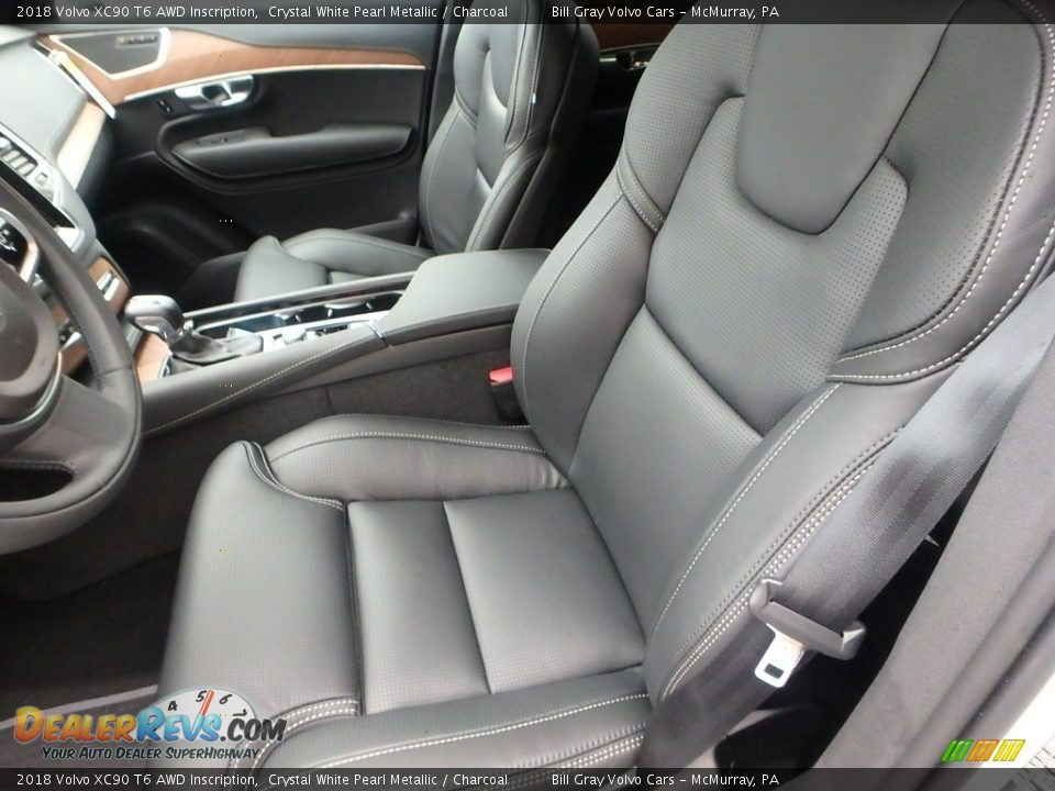 2018 Volvo XC90 T6 AWD Inscription Crystal White Pearl Metallic / Charcoal Photo #7
