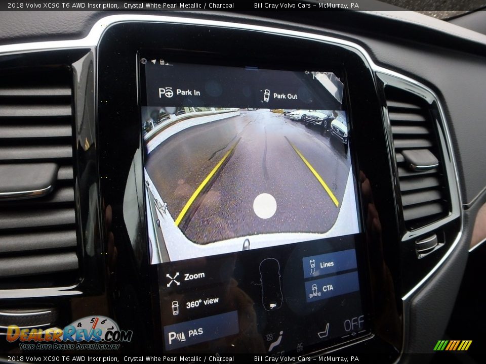 2018 Volvo XC90 T6 AWD Inscription Crystal White Pearl Metallic / Charcoal Photo #15