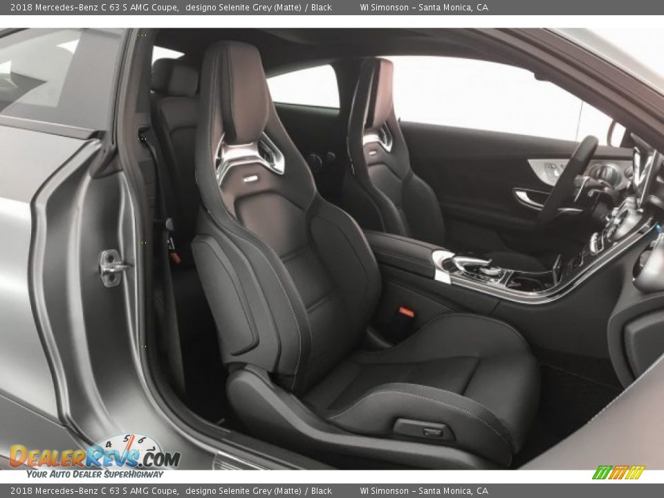 2018 Mercedes-Benz C 63 S AMG Coupe designo Selenite Grey (Matte) / Black Photo #6