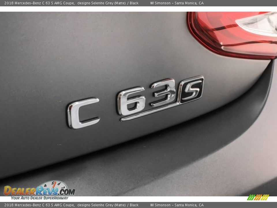 2018 Mercedes-Benz C 63 S AMG Coupe designo Selenite Grey (Matte) / Black Photo #7