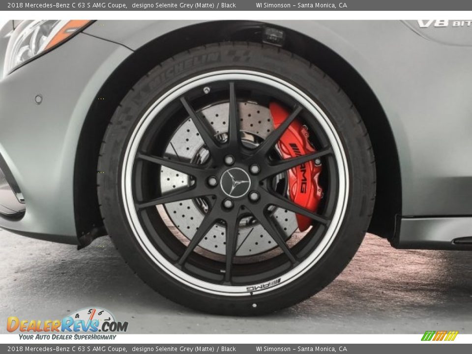 2018 Mercedes-Benz C 63 S AMG Coupe designo Selenite Grey (Matte) / Black Photo #8