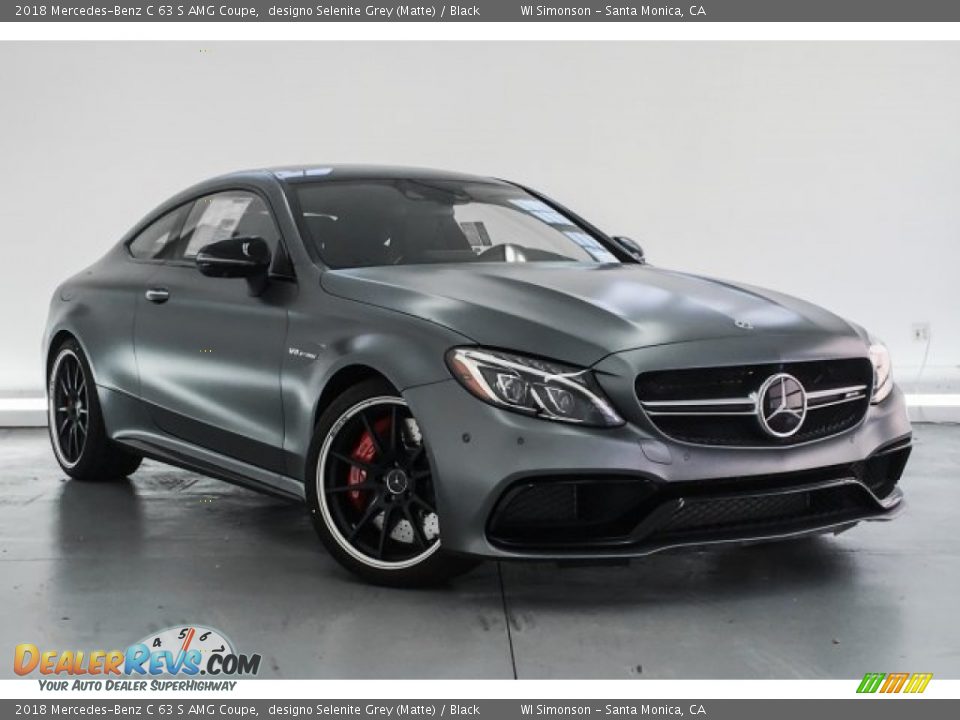 2018 Mercedes-Benz C 63 S AMG Coupe designo Selenite Grey (Matte) / Black Photo #12