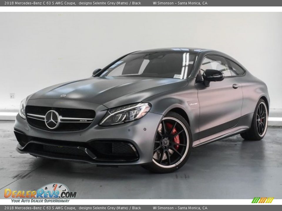 2018 Mercedes-Benz C 63 S AMG Coupe designo Selenite Grey (Matte) / Black Photo #13
