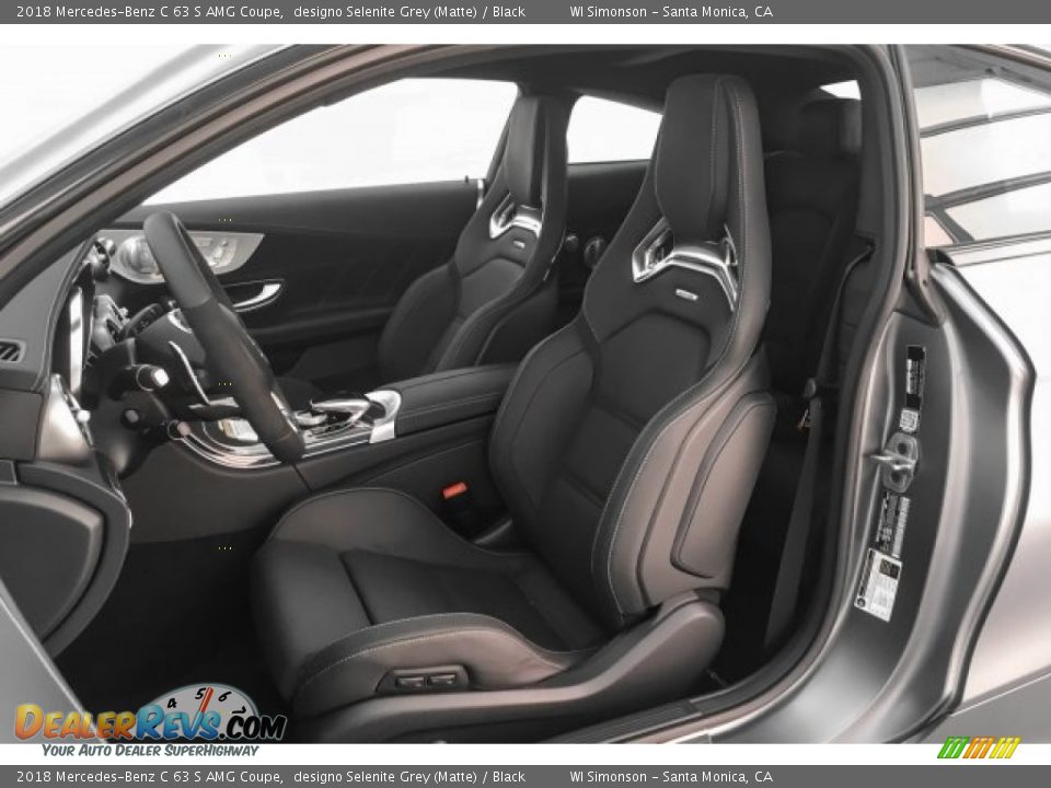 2018 Mercedes-Benz C 63 S AMG Coupe designo Selenite Grey (Matte) / Black Photo #14
