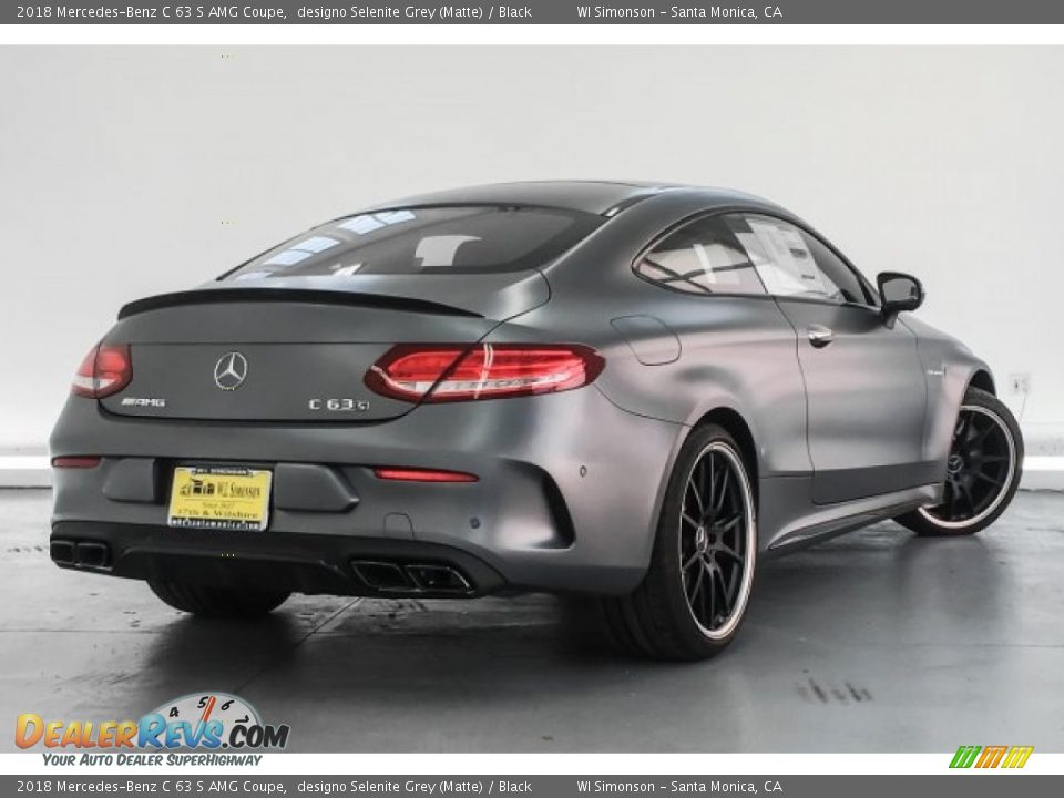 2018 Mercedes-Benz C 63 S AMG Coupe designo Selenite Grey (Matte) / Black Photo #16