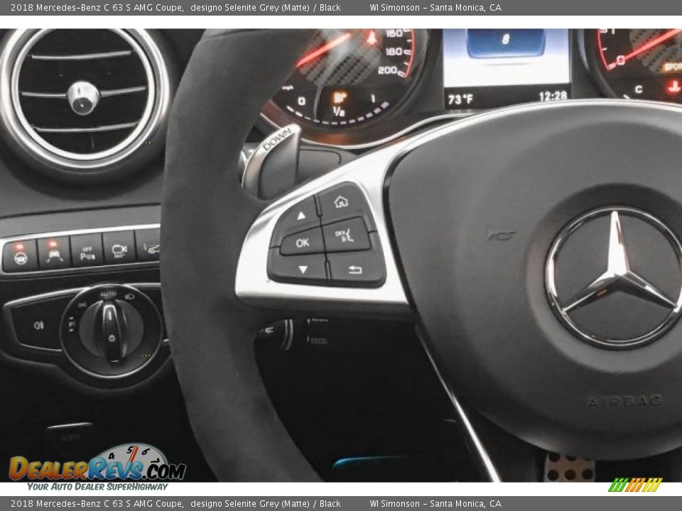 2018 Mercedes-Benz C 63 S AMG Coupe designo Selenite Grey (Matte) / Black Photo #18