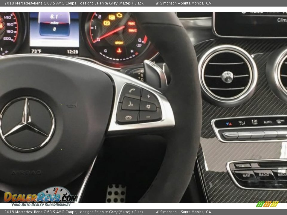 2018 Mercedes-Benz C 63 S AMG Coupe designo Selenite Grey (Matte) / Black Photo #19