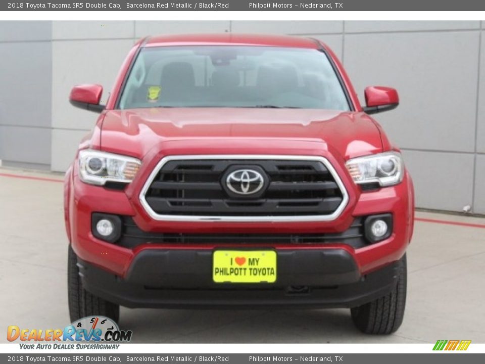 2018 Toyota Tacoma SR5 Double Cab Barcelona Red Metallic / Black/Red Photo #2