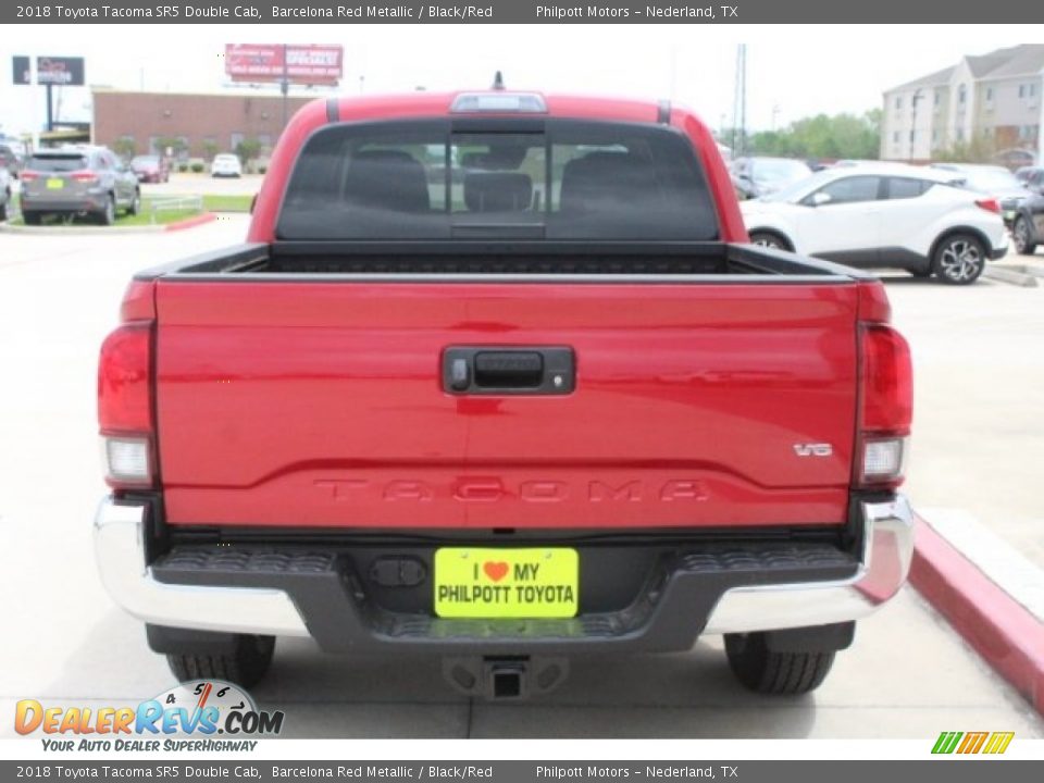 2018 Toyota Tacoma SR5 Double Cab Barcelona Red Metallic / Black/Red Photo #7