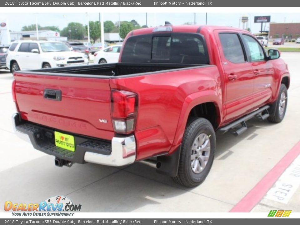 2018 Toyota Tacoma SR5 Double Cab Barcelona Red Metallic / Black/Red Photo #8