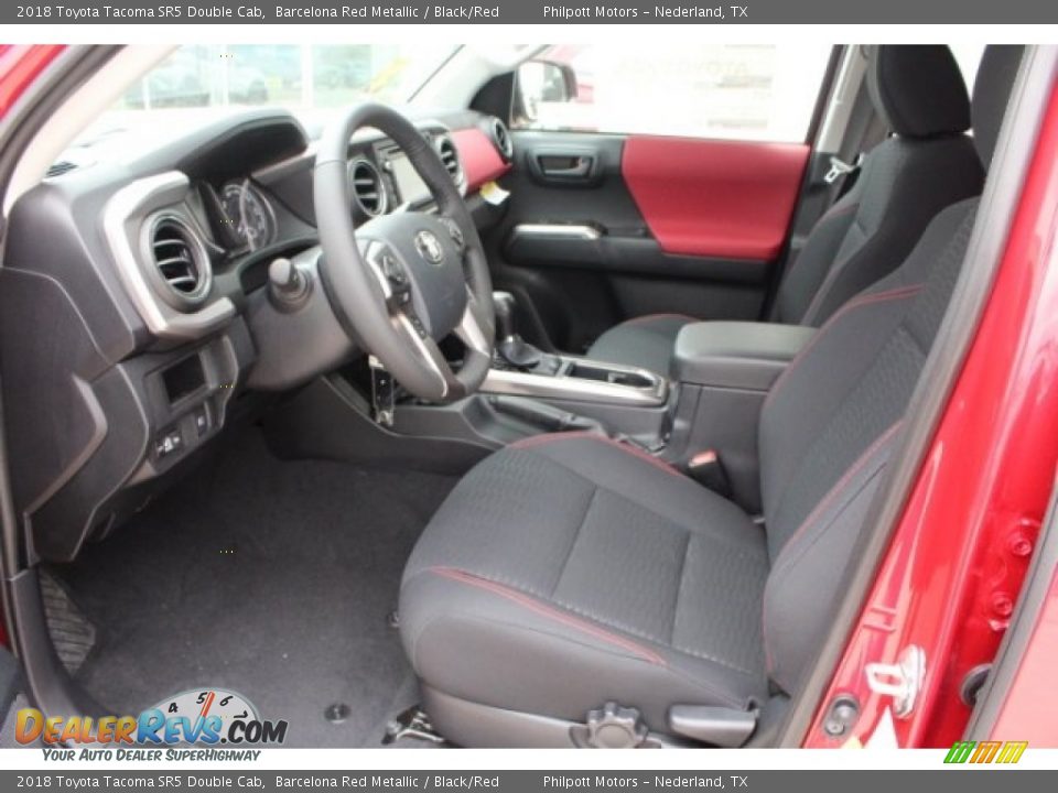 2018 Toyota Tacoma SR5 Double Cab Barcelona Red Metallic / Black/Red Photo #14