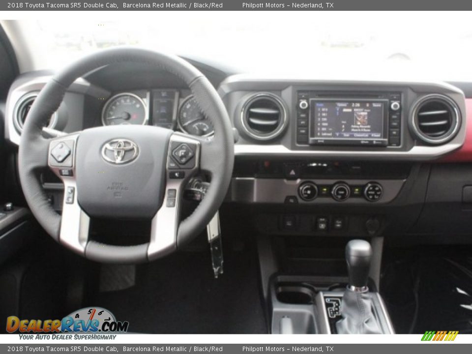 2018 Toyota Tacoma SR5 Double Cab Barcelona Red Metallic / Black/Red Photo #23