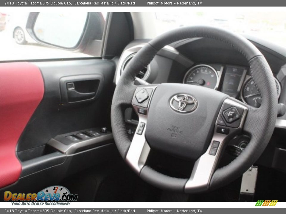 2018 Toyota Tacoma SR5 Double Cab Barcelona Red Metallic / Black/Red Photo #24