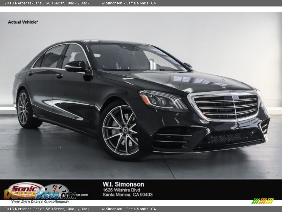 2018 Mercedes-Benz S 560 Sedan Black / Black Photo #1