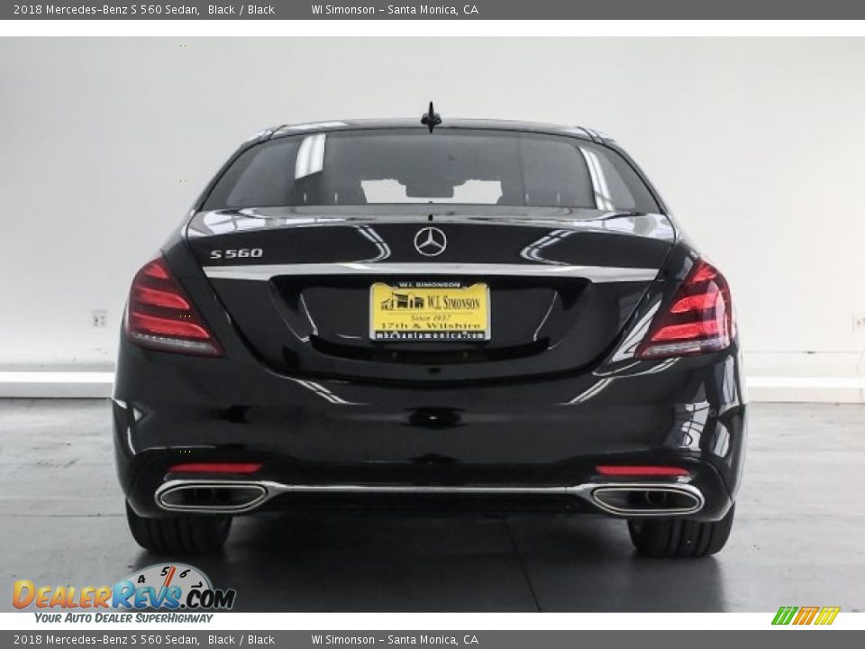 2018 Mercedes-Benz S 560 Sedan Black / Black Photo #4