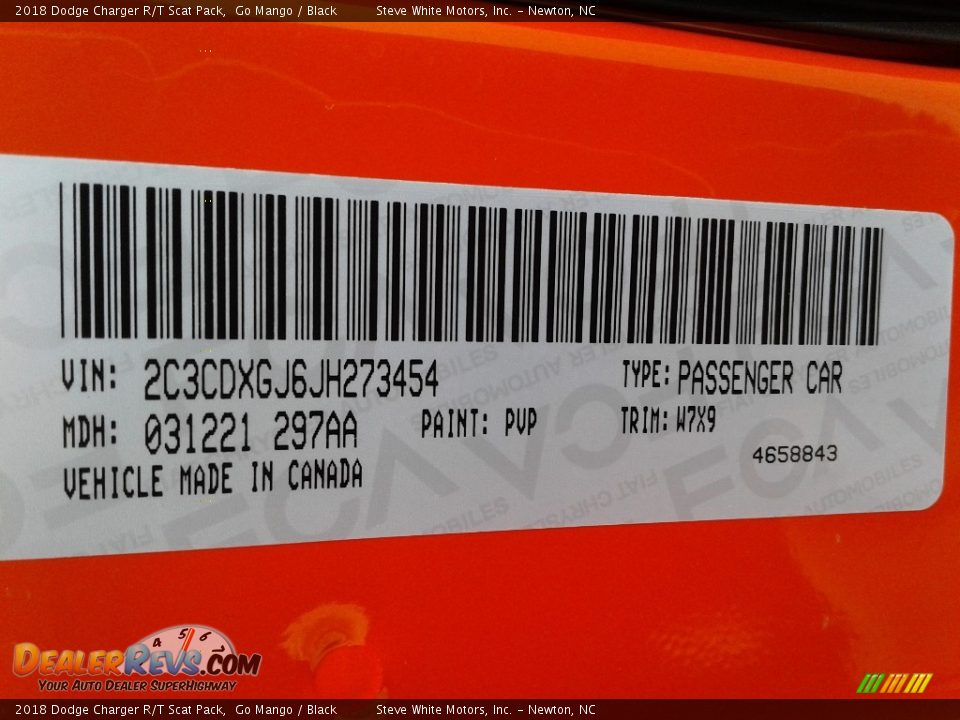 2018 Dodge Charger R/T Scat Pack Go Mango / Black Photo #31