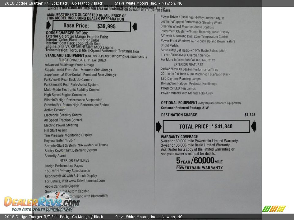 2018 Dodge Charger R/T Scat Pack Go Mango / Black Photo #32