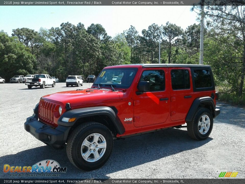 2018 Jeep Wrangler Unlimited Sport 4x4 Firecracker Red / Black Photo #1