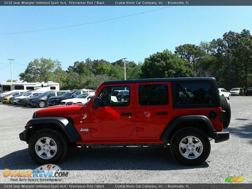 2018 Jeep Wrangler Unlimited Sport 4x4 Firecracker Red / Black Photo #2