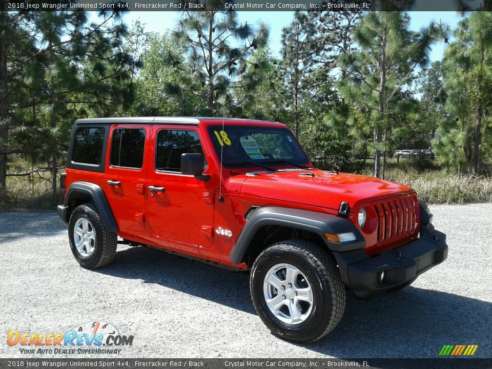 2018 Jeep Wrangler Unlimited Sport 4x4 Firecracker Red / Black Photo #7
