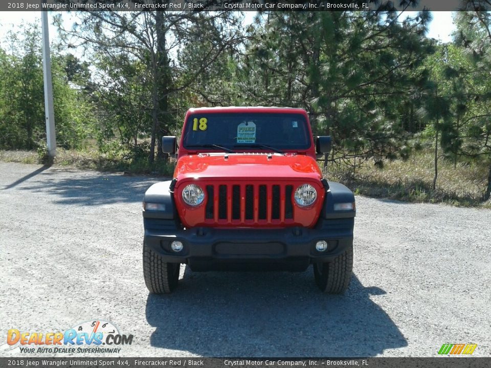 2018 Jeep Wrangler Unlimited Sport 4x4 Firecracker Red / Black Photo #8
