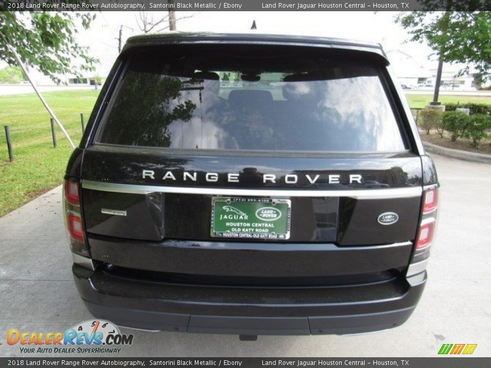 2018 Land Rover Range Rover Autobiography Santorini Black Metallic / Ebony Photo #8