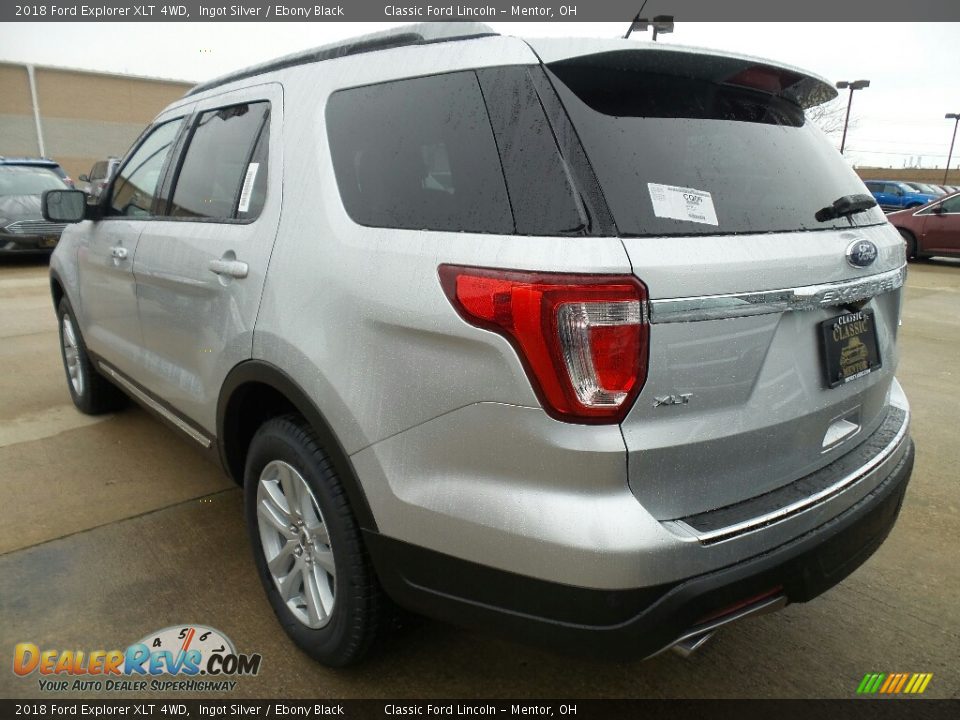 2018 Ford Explorer XLT 4WD Ingot Silver / Ebony Black Photo #3