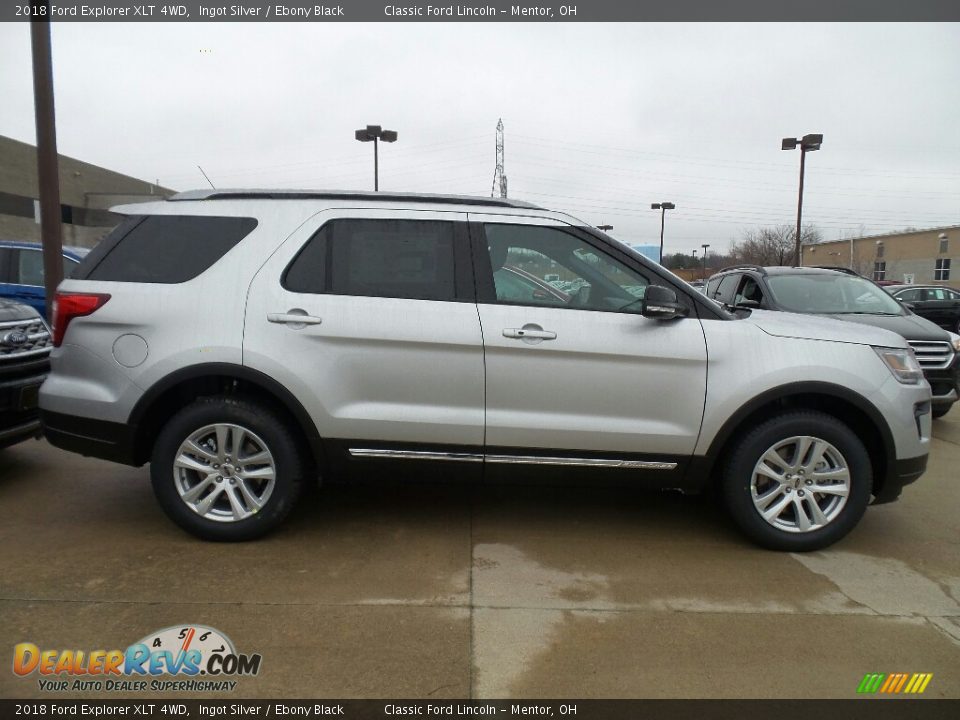2018 Ford Explorer XLT 4WD Ingot Silver / Ebony Black Photo #4
