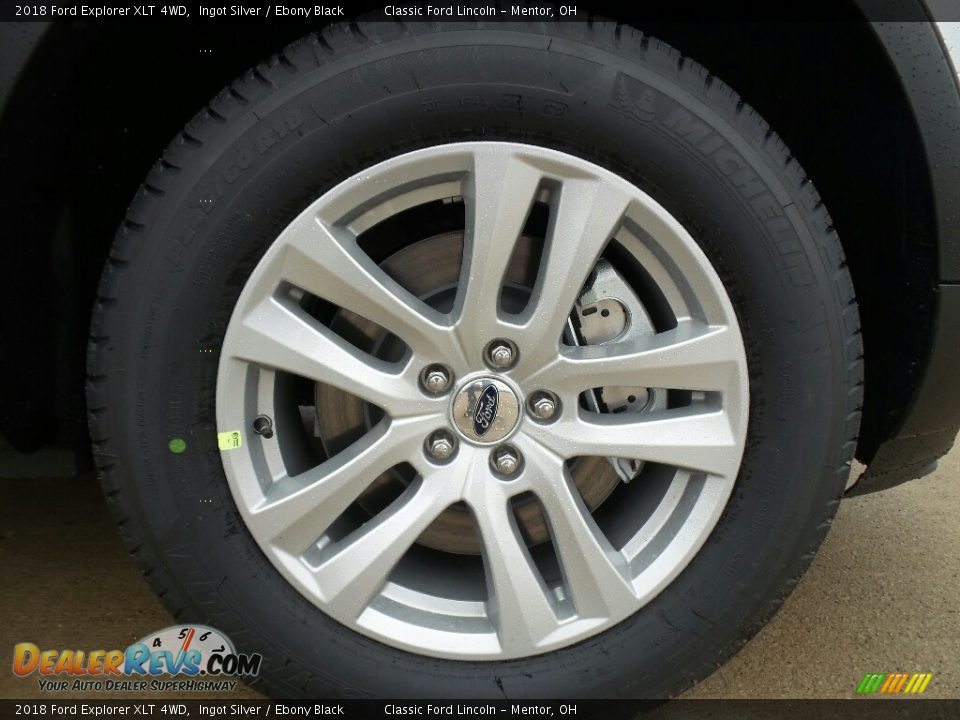 2018 Ford Explorer XLT 4WD Ingot Silver / Ebony Black Photo #7