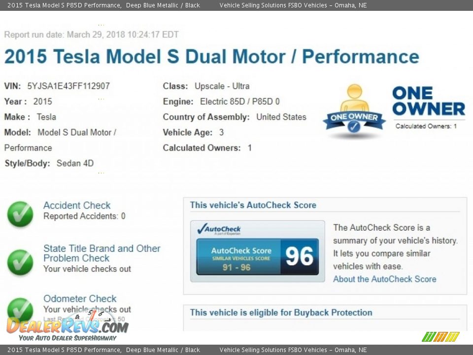 Dealer Info of 2015 Tesla Model S P85D Performance Photo #2