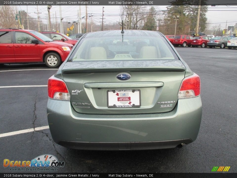 2016 Subaru Impreza 2.0i 4-door Jasmine Green Metallic / Ivory Photo #7