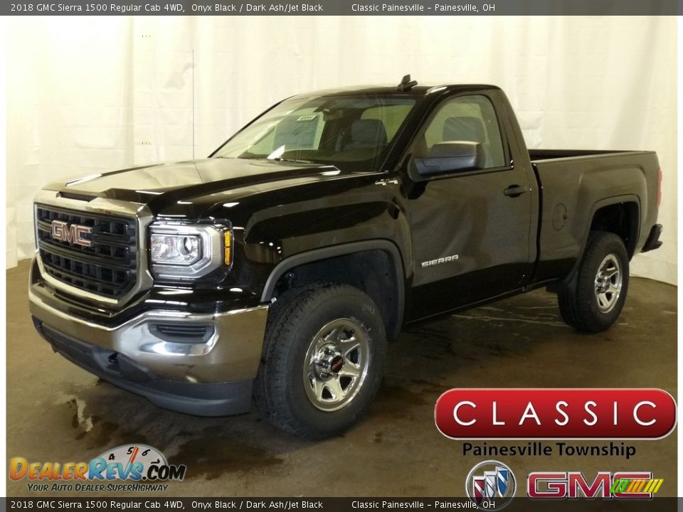 2018 GMC Sierra 1500 Regular Cab 4WD Onyx Black / Dark Ash/Jet Black Photo #1