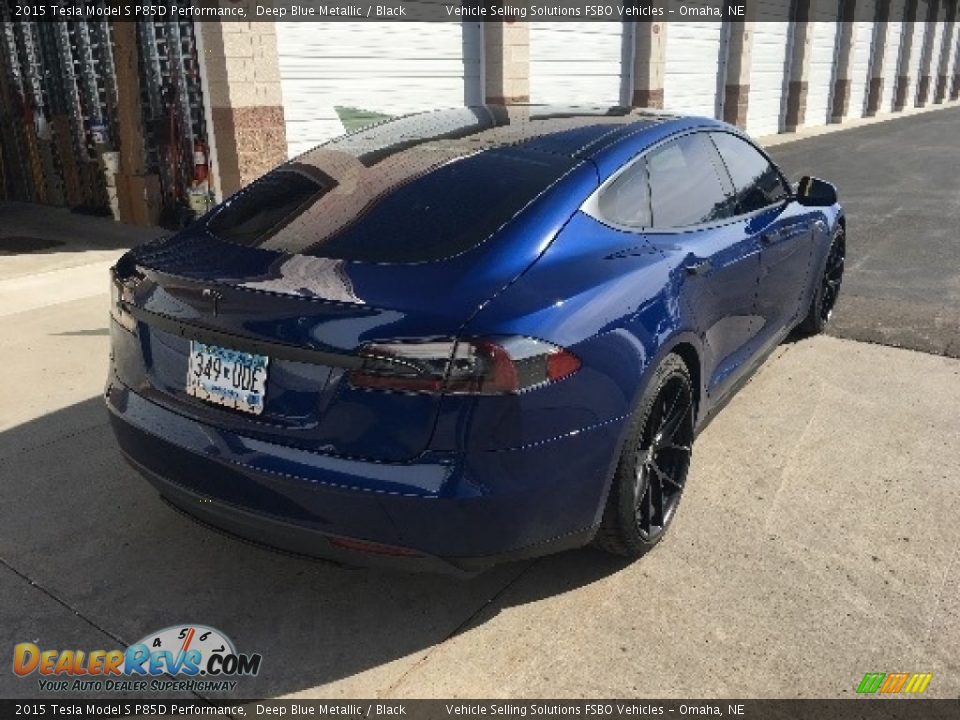2015 Tesla Model S P85D Performance Deep Blue Metallic / Black Photo #12