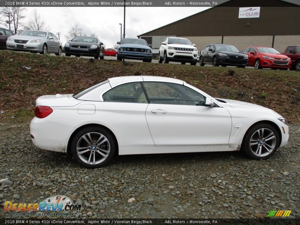 2018 BMW 4 Series 430i xDrive Convertible Alpine White / Venetian Beige/Black Photo #11