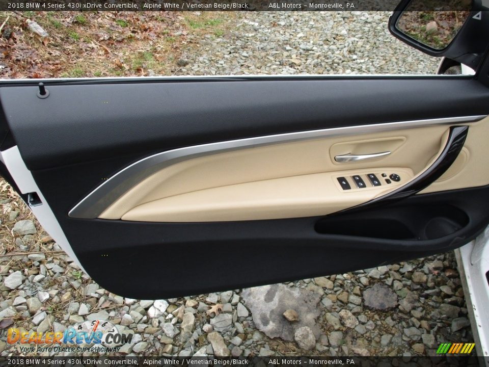 2018 BMW 4 Series 430i xDrive Convertible Alpine White / Venetian Beige/Black Photo #12