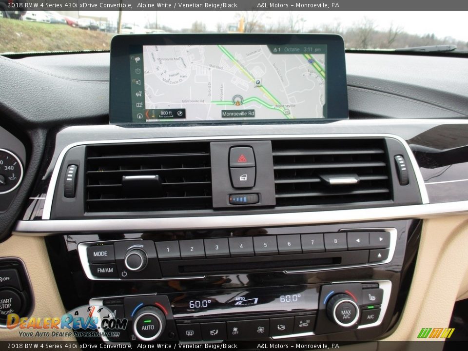 2018 BMW 4 Series 430i xDrive Convertible Alpine White / Venetian Beige/Black Photo #16