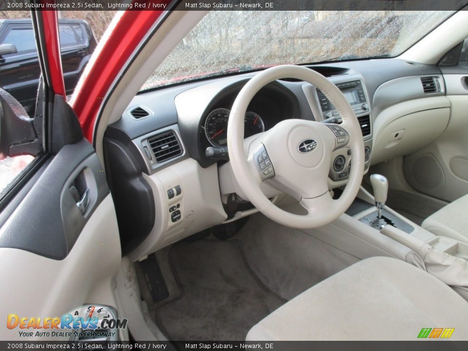 2008 Subaru Impreza 2.5i Sedan Lightning Red / Ivory Photo #12