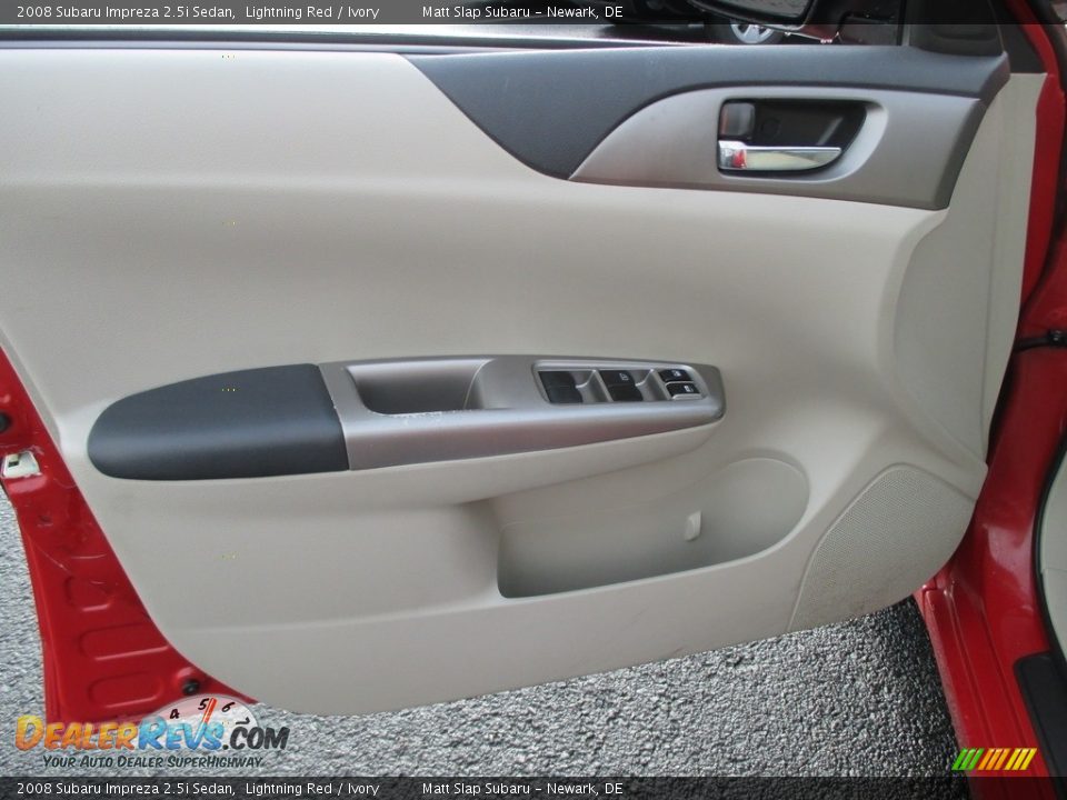 2008 Subaru Impreza 2.5i Sedan Lightning Red / Ivory Photo #14