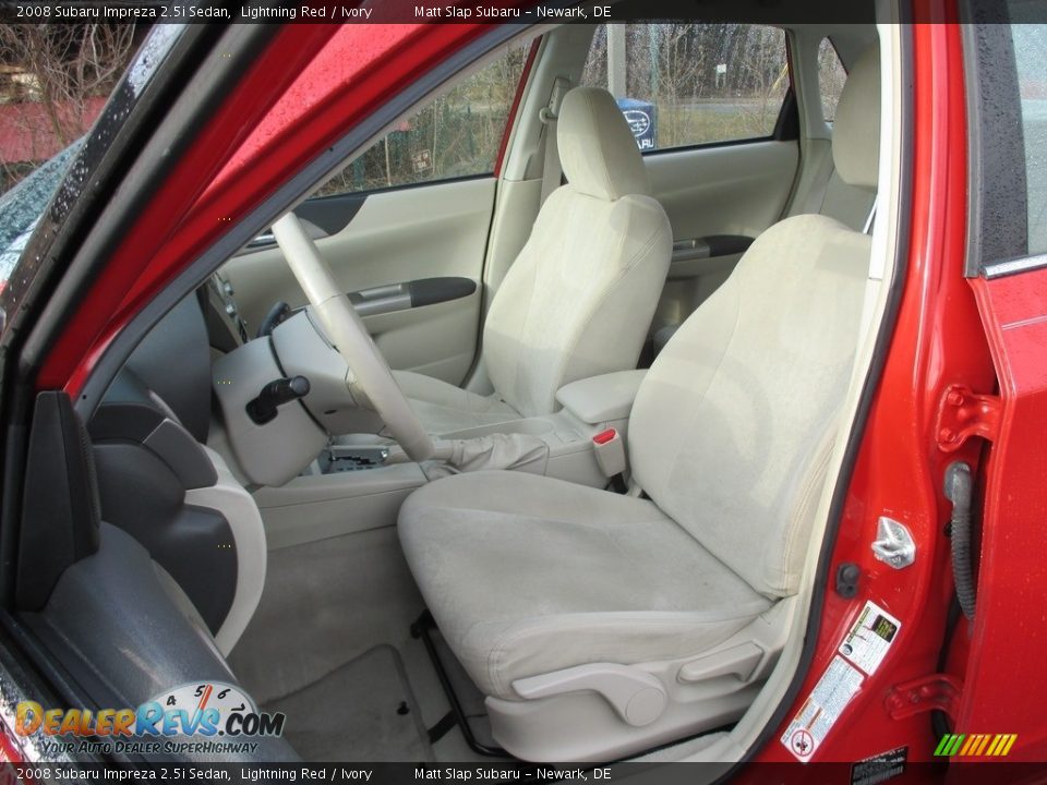 2008 Subaru Impreza 2.5i Sedan Lightning Red / Ivory Photo #16