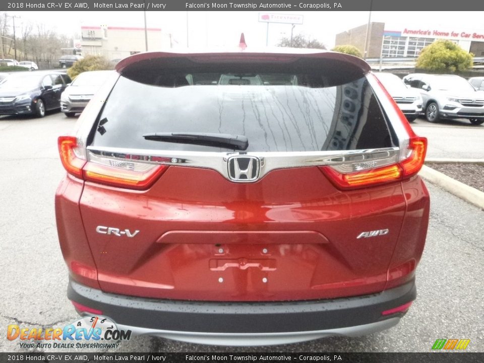2018 Honda CR-V EX AWD Molten Lava Pearl / Ivory Photo #3