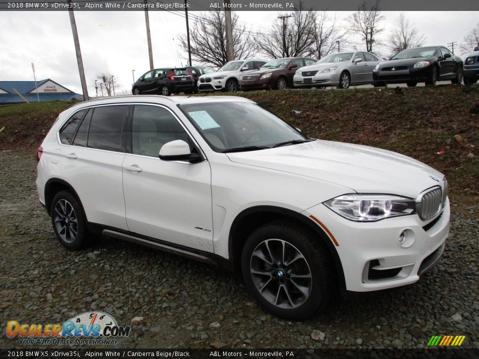 2018 BMW X5 xDrive35i Alpine White / Canberra Beige/Black Photo #1