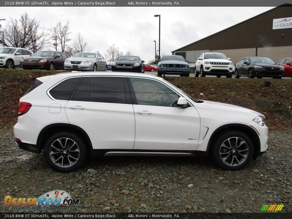 2018 BMW X5 xDrive35i Alpine White / Canberra Beige/Black Photo #2