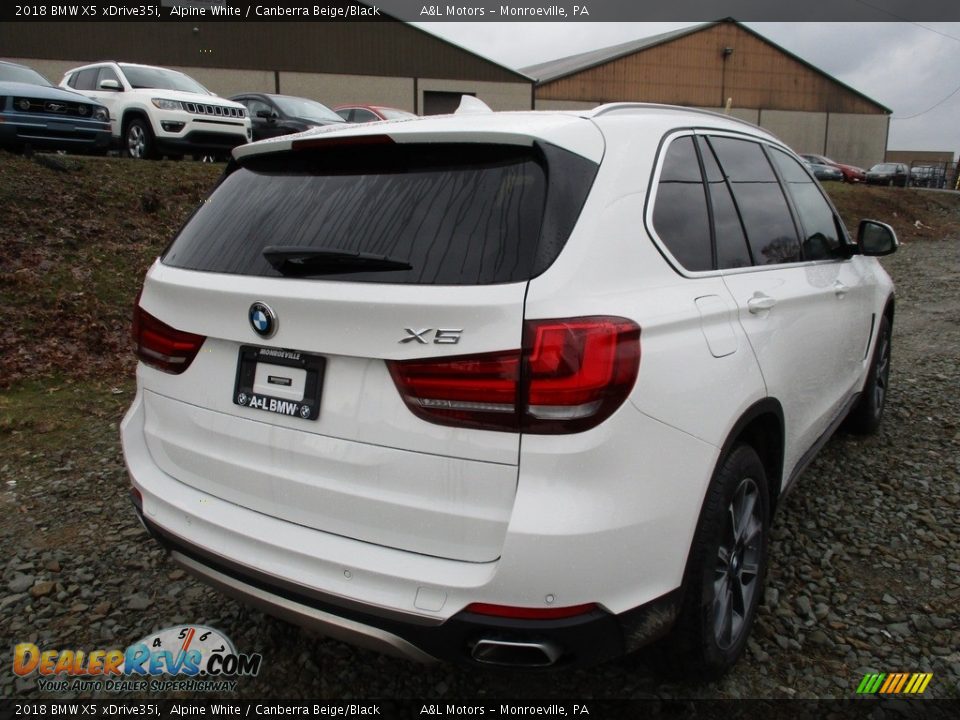 2018 BMW X5 xDrive35i Alpine White / Canberra Beige/Black Photo #3