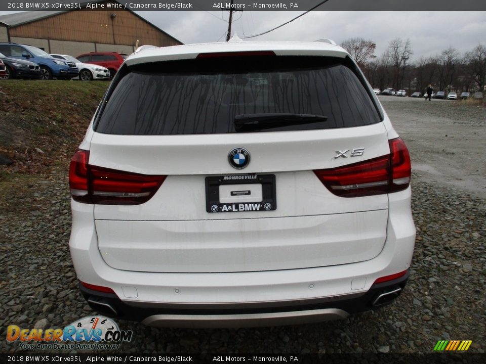 2018 BMW X5 xDrive35i Alpine White / Canberra Beige/Black Photo #4