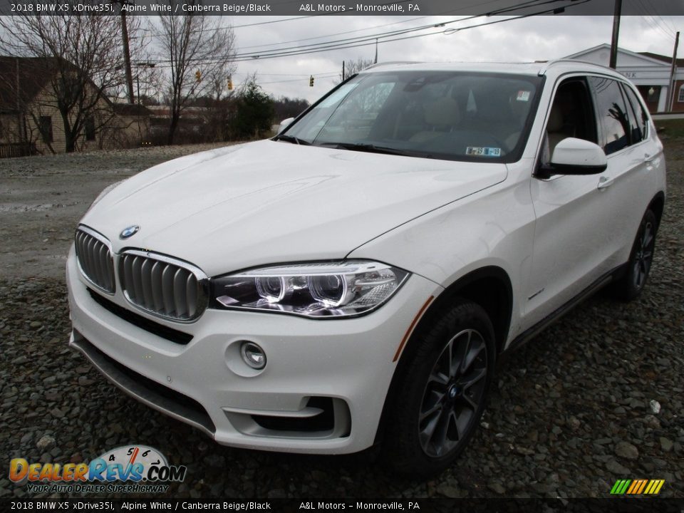 2018 BMW X5 xDrive35i Alpine White / Canberra Beige/Black Photo #7