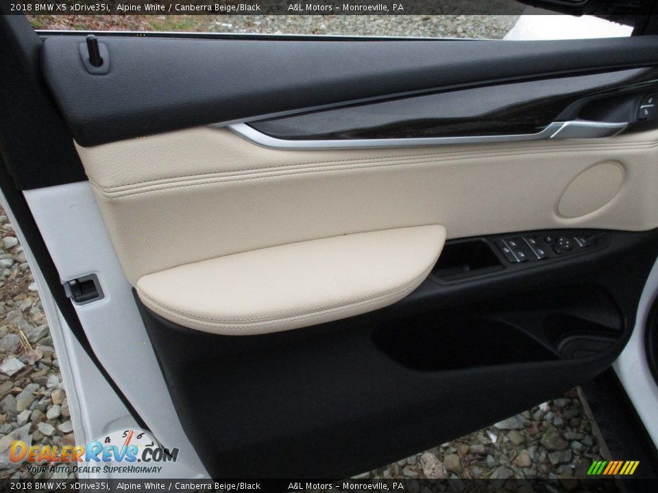 2018 BMW X5 xDrive35i Alpine White / Canberra Beige/Black Photo #10
