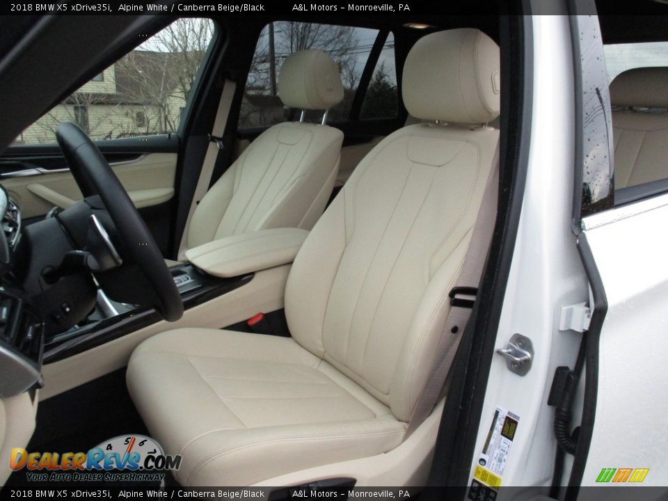 2018 BMW X5 xDrive35i Alpine White / Canberra Beige/Black Photo #13